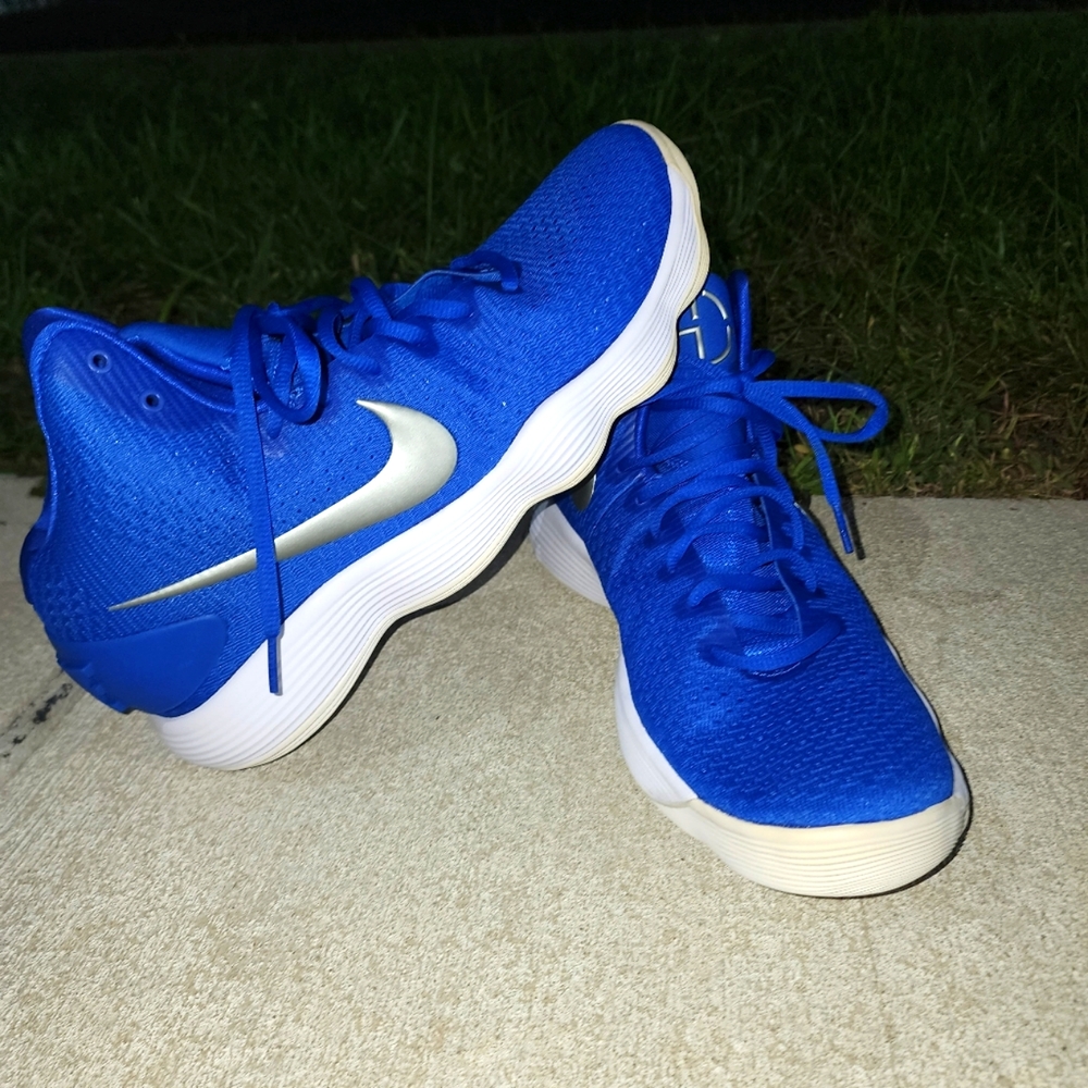RARE Nike Hyperdunk 2017 TB Basketball Shoes Blue Silver White
